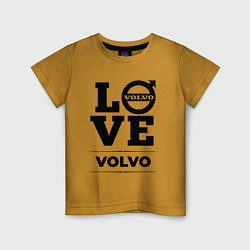 Футболка хлопковая детская Volvo Love Classic, цвет: горчичный