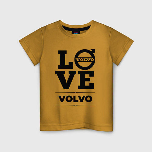 Детская футболка Volvo Love Classic / Горчичный – фото 1