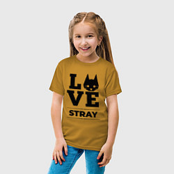 Футболка хлопковая детская Stray Love Classic, цвет: горчичный — фото 2