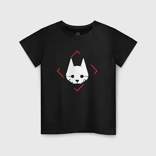 Детская футболка Символ Stray в красном ромбе / Черный – фото 1