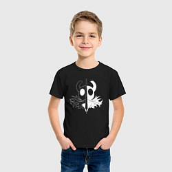 Футболка хлопковая детская Hollow Knight черное и белое, цвет: черный — фото 2