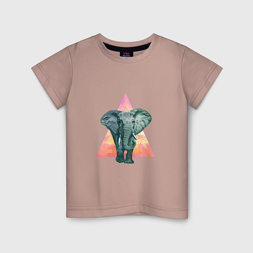 Детская футболка Elaphant Adventure / Пыльно-розовый – фото 1