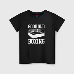Футболка хлопковая детская Good Old Boxing, цвет: черный