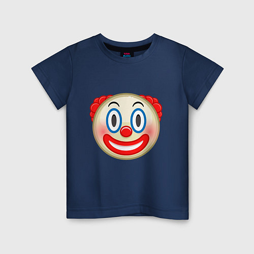 Детская футболка Эмодзи Клоун / Тёмно-синий – фото 1