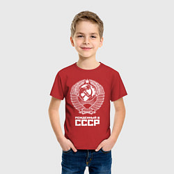 Футболка хлопковая детская Рожденный в СССР Союз Советских Социалистических Р, цвет: красный — фото 2