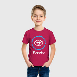Футболка хлопковая детская Toyota в стиле Top Gear, цвет: маджента — фото 2