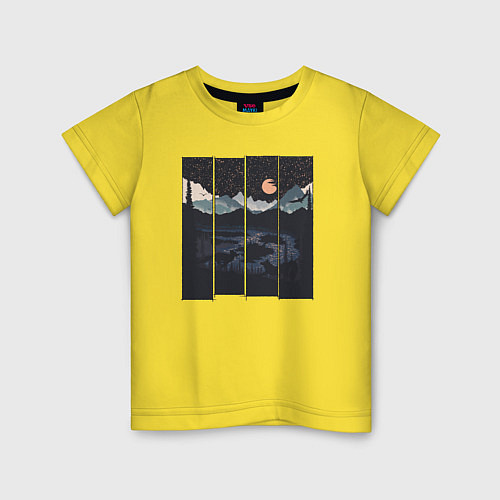 Детская футболка Ночная встреча / Желтый – фото 1