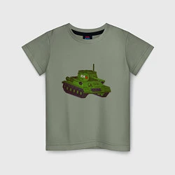 Футболка хлопковая детская Самый обычный танк, цвет: авокадо