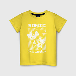 Футболка хлопковая детская Sonic - game, цвет: желтый