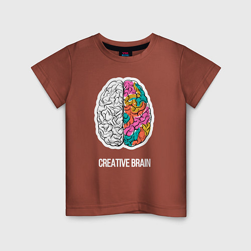 Детская футболка Creative Brain / Кирпичный – фото 1