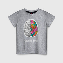Футболка хлопковая детская Creative Brain, цвет: меланж