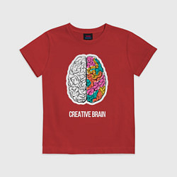 Футболка хлопковая детская Creative Brain, цвет: красный