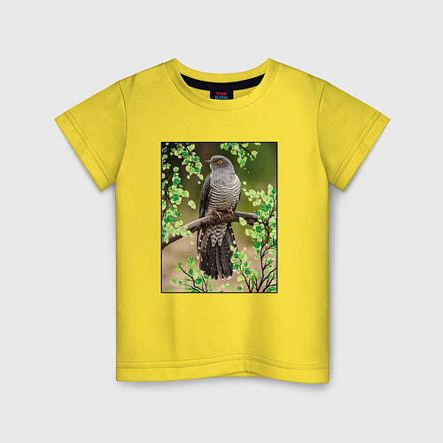 Детская футболка Кукушка в лесу / Желтый – фото 1