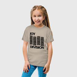 Футболка хлопковая детская Joy Division - rock, цвет: миндальный — фото 2