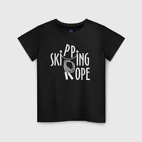 Детская футболка Прыжки со скакалкой / Черный – фото 1