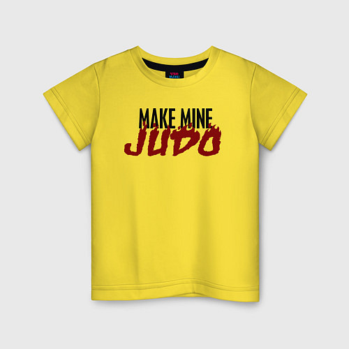 Детская футболка Make Mine JUDO / Желтый – фото 1