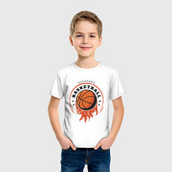 Футболка хлопковая детская Allstars Basketball, цвет: белый — фото 2