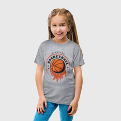 Футболка хлопковая детская Allstars Basketball, цвет: меланж — фото 2