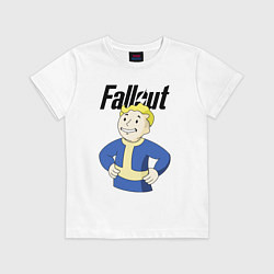 Футболка хлопковая детская Fallout blondie boy, цвет: белый