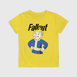 Футболка хлопковая детская Fallout blondie boy, цвет: желтый