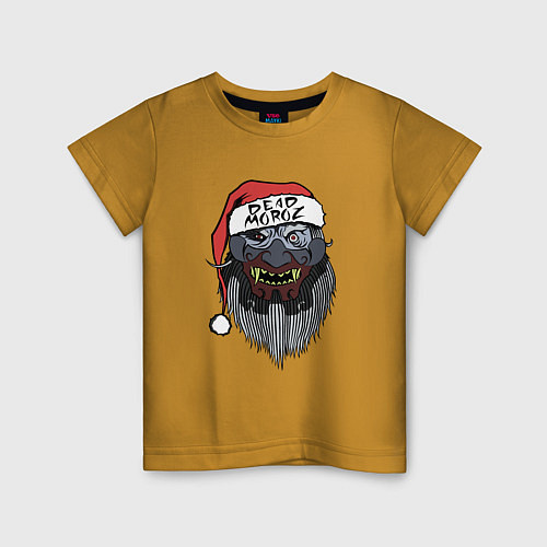 Детская футболка Dead Moroz / Горчичный – фото 1