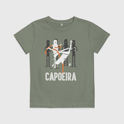 Футболка хлопковая детская Capoeira - contactless combat, цвет: авокадо