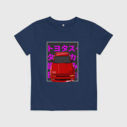 Футболка хлопковая детская Supra A70 MK3 JDM, цвет: тёмно-синий