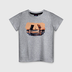 Футболка хлопковая детская Закат в Питере, цвет: меланж