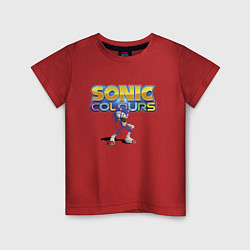 Футболка хлопковая детская Sonic colors - Hedgehog, цвет: красный