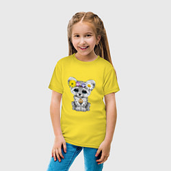 Футболка хлопковая детская Мир - Снежный Леопард, цвет: желтый — фото 2