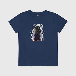 Футболка хлопковая детская Stray Kids Хенджин Art, цвет: тёмно-синий