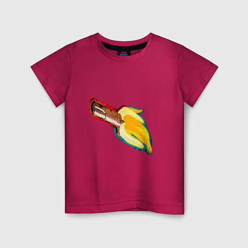 Детская футболка Банановый пистолет / Маджента – фото 1