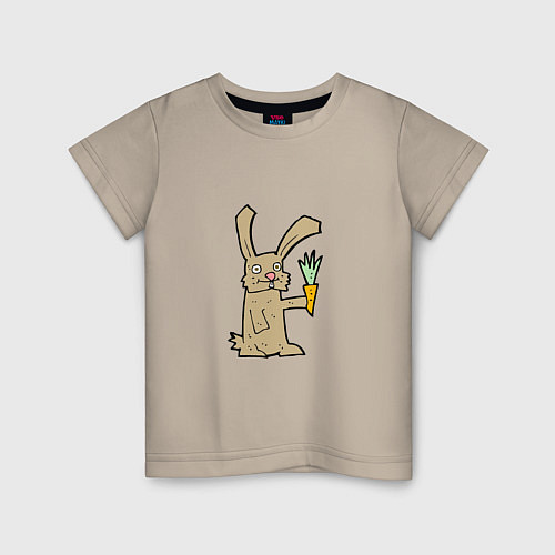 Детская футболка Rabbit & Carrot / Миндальный – фото 1