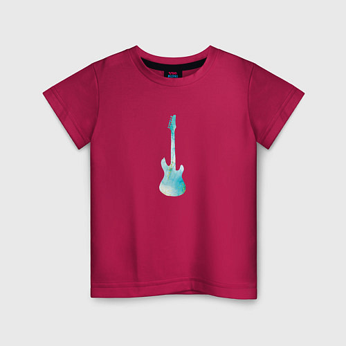 Детская футболка Рок гитара силуэт / Маджента – фото 1