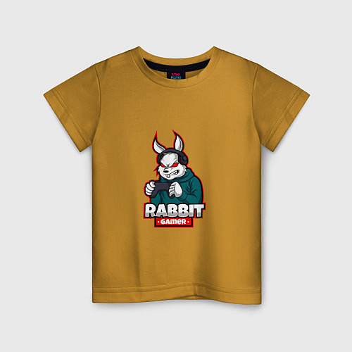Детская футболка Rabbit Gamer / Горчичный – фото 1