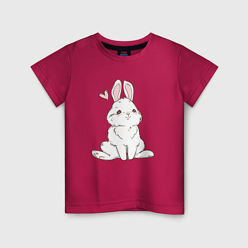 Детская футболка Милый кролик-символ года / Маджента – фото 1