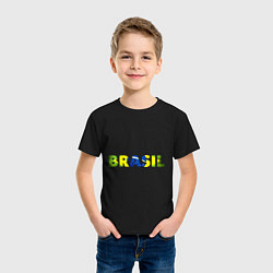 Футболка хлопковая детская BRASIL 2014, цвет: черный — фото 2