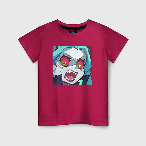 Детская футболка Ребекка пиксель / Маджента – фото 1