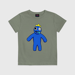 Футболка хлопковая детская Синий из Роблокс, цвет: авокадо