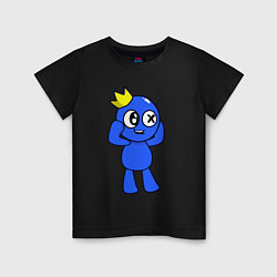 Футболка хлопковая детская Rainbow Friends, цвет: черный