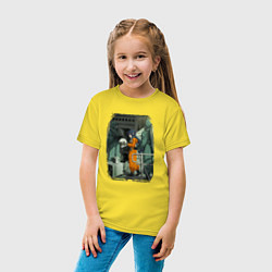 Футболка хлопковая детская Милая Ирина - Луна Лайка и Носферату, цвет: желтый — фото 2