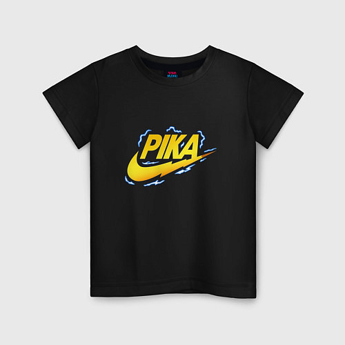 Детская футболка Пика и молнии / Черный – фото 1