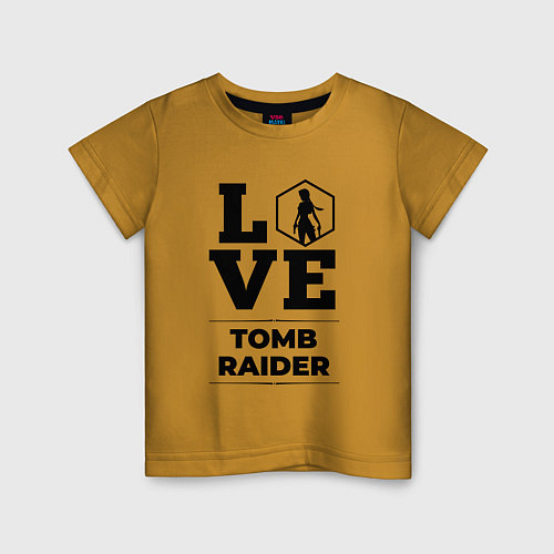 Детская футболка Tomb Raider love classic / Горчичный – фото 1