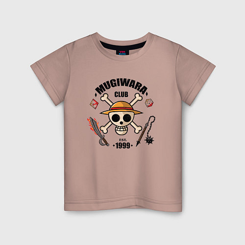 Детская футболка Mugiwara club / Пыльно-розовый – фото 1