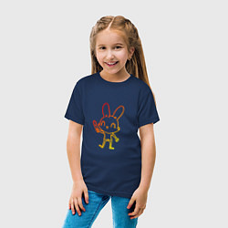 Футболка хлопковая детская Солнечный кролик, цвет: тёмно-синий — фото 2