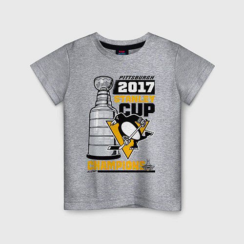 Детская футболка Питтсбург Пингвинз НХЛ / Меланж – фото 1