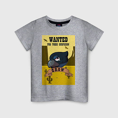 Детская футболка Wanted Crow / Меланж – фото 1