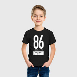 Футболка хлопковая детская Eighty Six, цвет: черный — фото 2