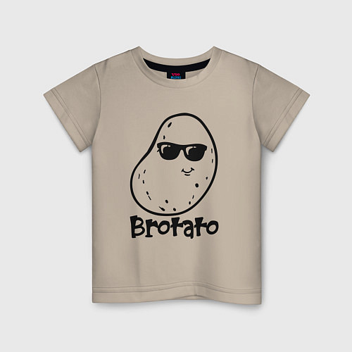 Детская футболка Brotato art / Миндальный – фото 1