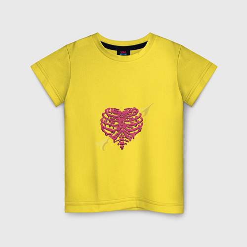 Детская футболка Прямо в сердце / Желтый – фото 1